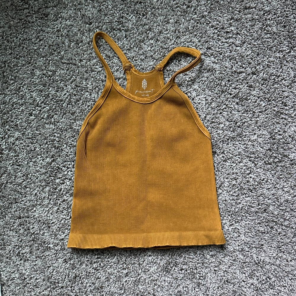 FP Movement Happiness Runs Yellow Long Crop Tank